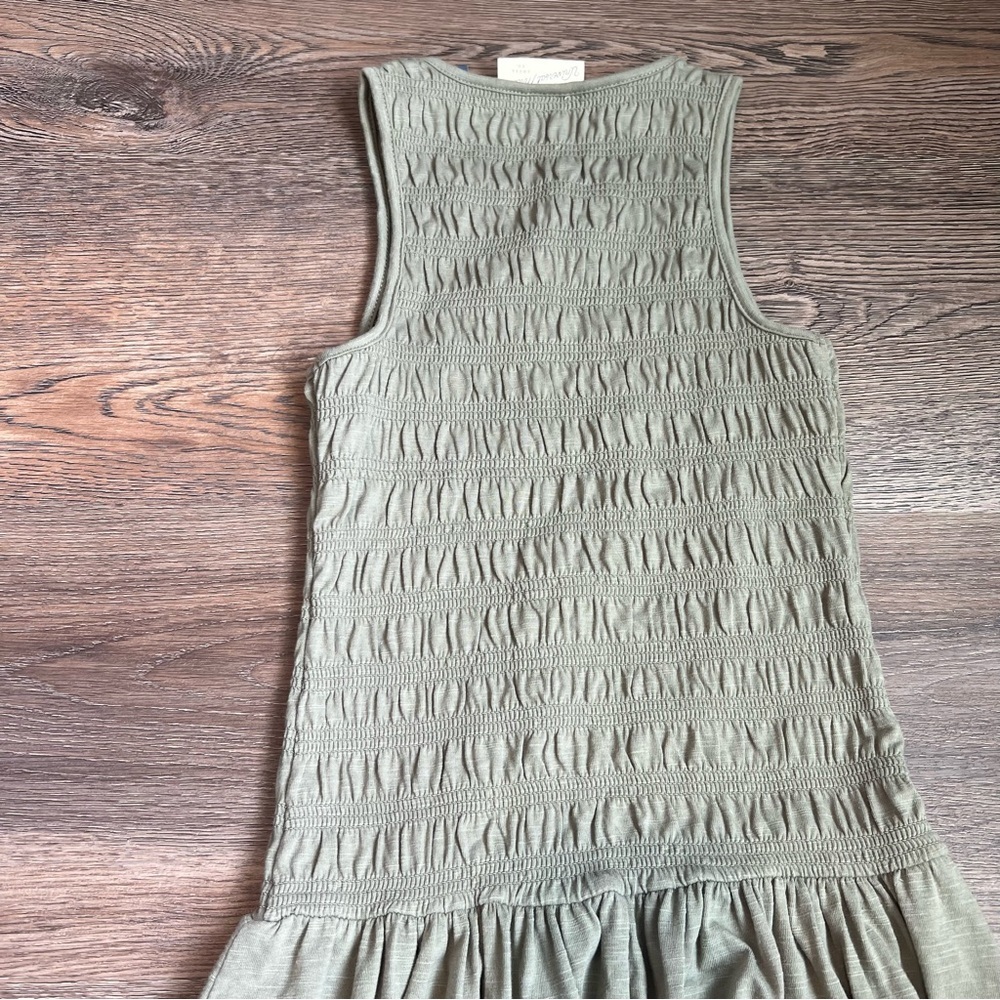 Women's Smocked Knit Maxi a-Line Dress - Universal Thread Olive Green XS - Picture 7 of 8